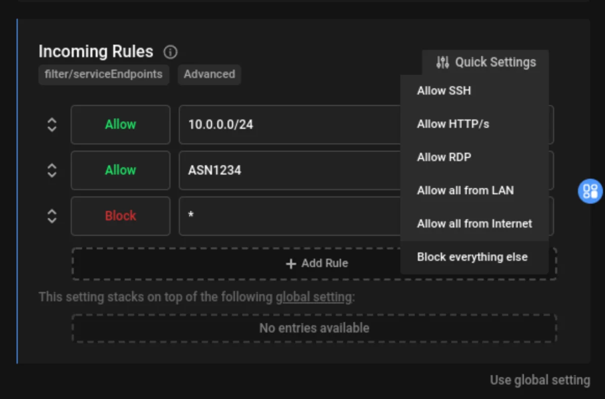 مدیریت اینترنت برنامه_ها با Rules در پورت_مستر