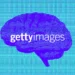 گرافیکی آبیرنگ به شکل مغز انسان که با کدهای متنی و واژگان «gettyimages» پر شده و لوگوی این شرکت در مرکز آن قرار دارد.