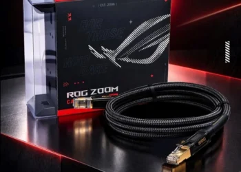 ایسوس کابل شبکه گیمینگ ROG Zoom را با سرعت ۴۰ گیگابیت‌برثانیه معرفی کرد