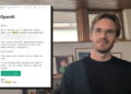 ایمیل غیرفعالسازی حساب کاربری OpenAI به دلیل نقض قوانین، در کنار تصویر PewDiePie که عینک به چشم دارد