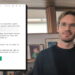 ایمیل غیرفعالسازی حساب کاربری OpenAI به دلیل نقض قوانین، در کنار تصویر PewDiePie که عینک به چشم دارد