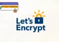 بنر کاهش اعتبار گواهی Let’s Encrypt به ۶۴ روز: تصویر گرافیکی با لوگوی رسمی Let’s Encrypt که یک قفل آبی با شعاع‌های نور خورشید روی آن نقش بسته است. در گوشه بالا سمت چپ، پنجره مرورگری با برچسب زرد‌رنگ «64-Day Certificate» و دو نماد قفل سبز و نارنجی ترسیم شده که نشان‌دهنده تغییر دوره اعتبار گواهی‌های TLS به ۶۴ روز است.
