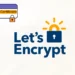 بنر کاهش اعتبار گواهی Let’s Encrypt به ۶۴ روز: تصویر گرافیکی با لوگوی رسمی Let’s Encrypt که یک قفل آبی با شعاع‌های نور خورشید روی آن نقش بسته است. در گوشه بالا سمت چپ، پنجره مرورگری با برچسب زرد‌رنگ «64-Day Certificate» و دو نماد قفل سبز و نارنجی ترسیم شده که نشان‌دهنده تغییر دوره اعتبار گواهی‌های TLS به ۶۴ روز است.