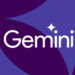 لوگوی سفید Gemini روی پسزمینهای انتزاعی با ترکیب رنگهای بنفش تیره و آبی.