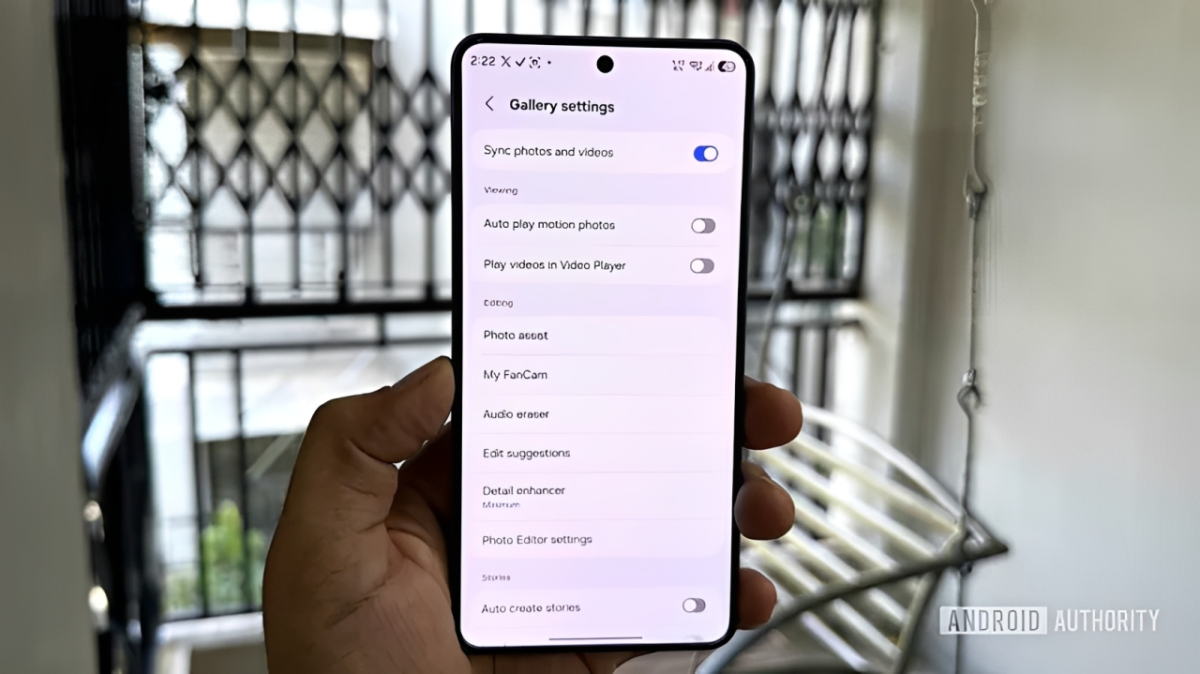 منوی Samsung Gallery در گوشی گلکسی