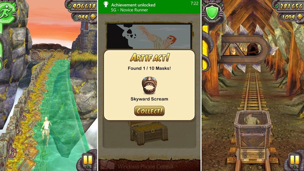 Temple Run 2 یکی از نمونههای کلاسیک بازیهای دونده بیپایان است که با ترکیب Swipe برای چرخش، پرش و سر خوردن و Tilt برای کنترل حرکت در برخی موقعیتها، واکنشهای سریع بازیکن را به چالش میکشد.