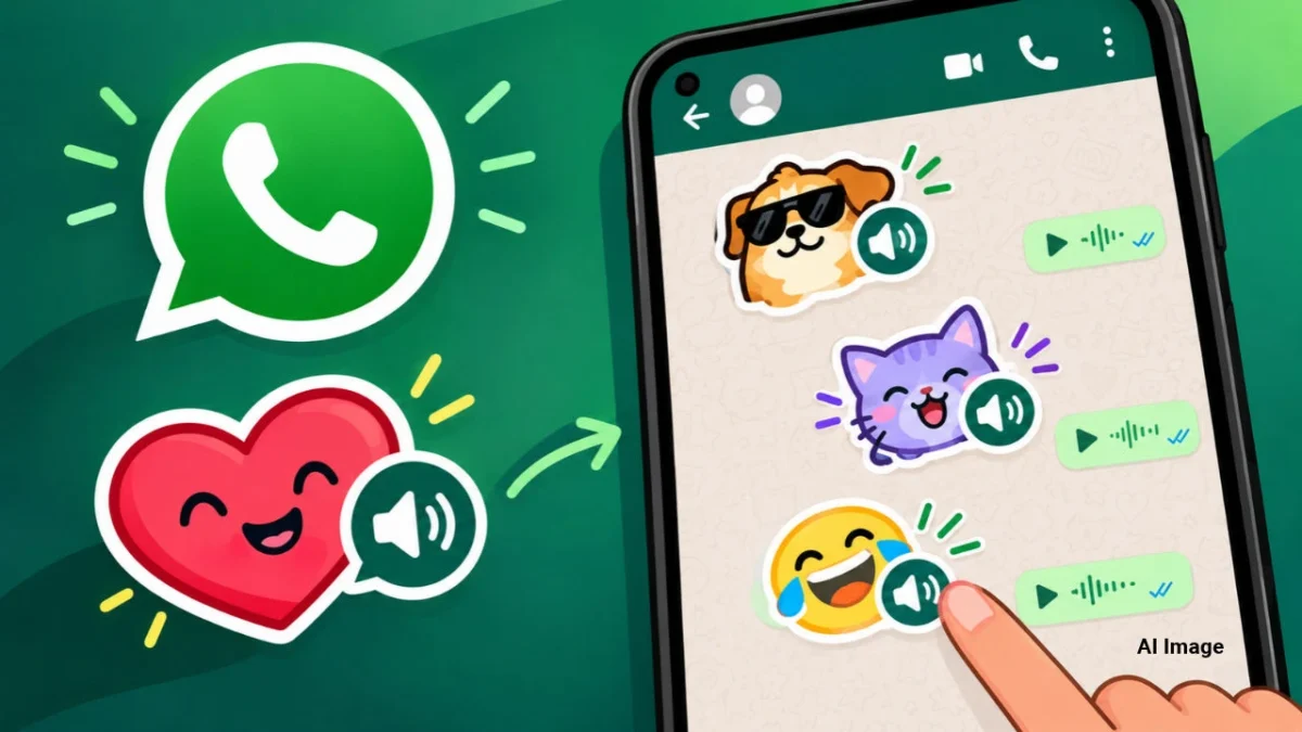 قابلیت جدید استیکر صوتی واتساپ برای افزودن صدا به استیکرها