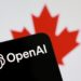 تصویری از لوگوی OpenAI در کنار پرچم کانادا