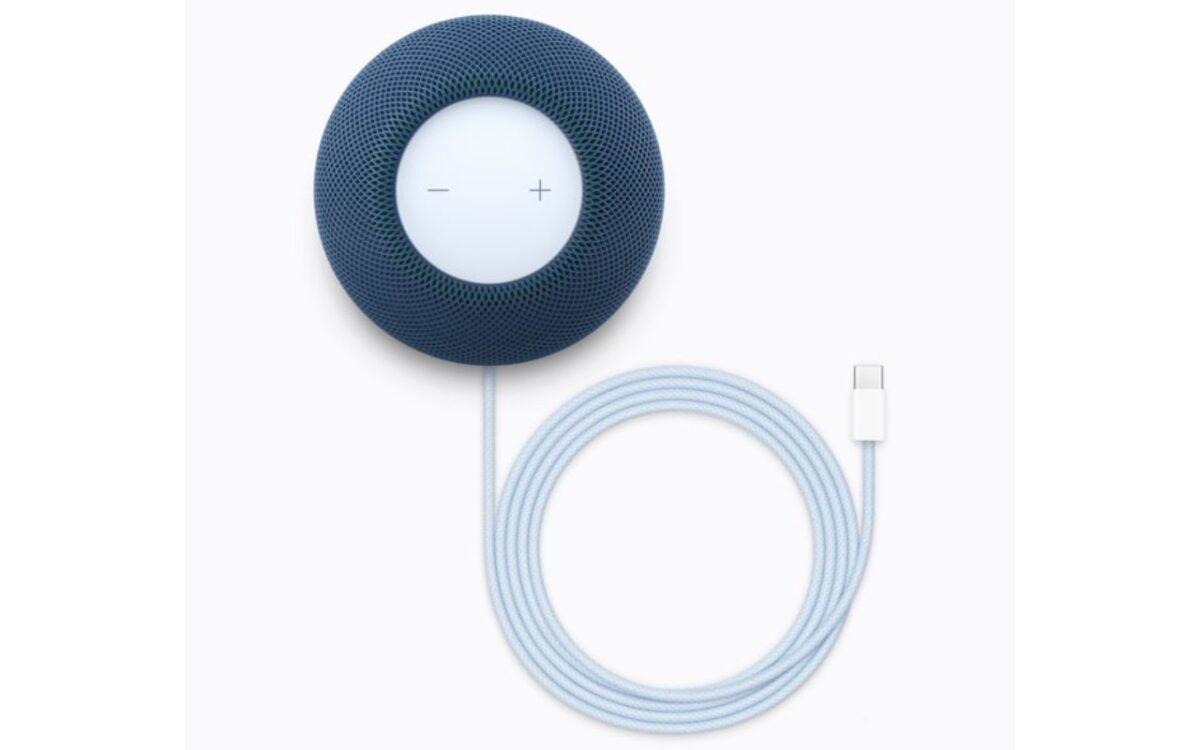 تصویری از اسپیکر هوشمند اپل HomePod mini 2 و متعلقات آن