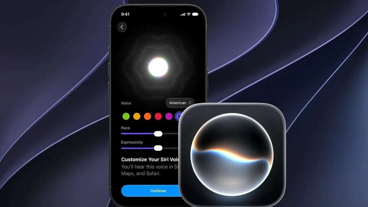 تصویری از هوش مصنوعی Siri روی iPhone