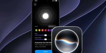 تصویری از هوش مصنوعی Siri روی iPhone