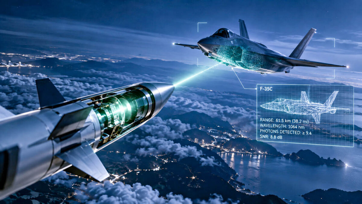 شبیهسازی شناسایی جنگنده F-35 در آسمان شب با حسگر لیدار تکفوتونی و پرتوهای اسکن لیزری