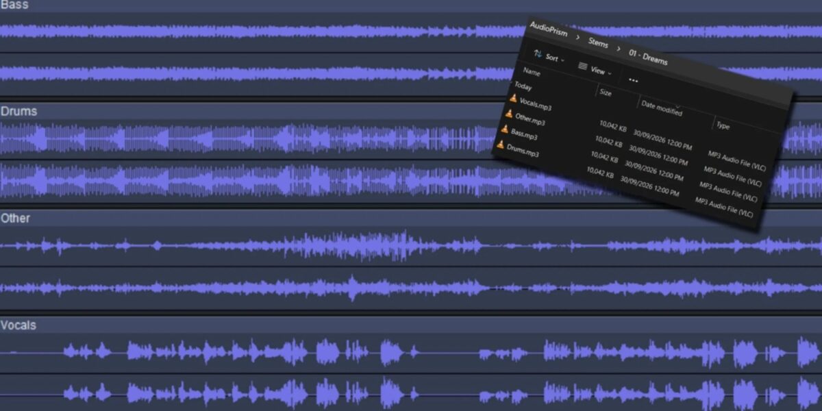 اپلیکیشن AudioPrism بخشهای مختلف آهنگ را در ۴۰ ثانیه تفکیک میکند