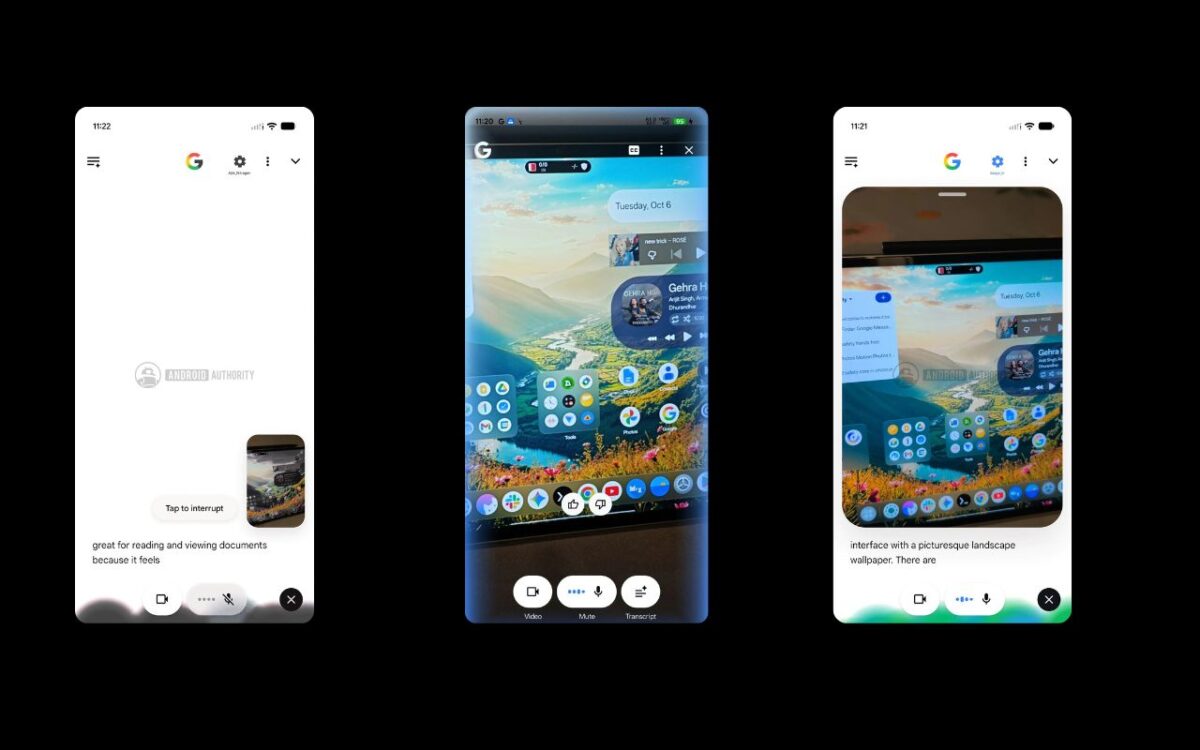 تصویری از بازطراحی Google Search Live