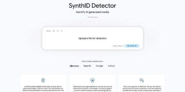 تصویری از فضای وب‌سایت SynthID گوگل