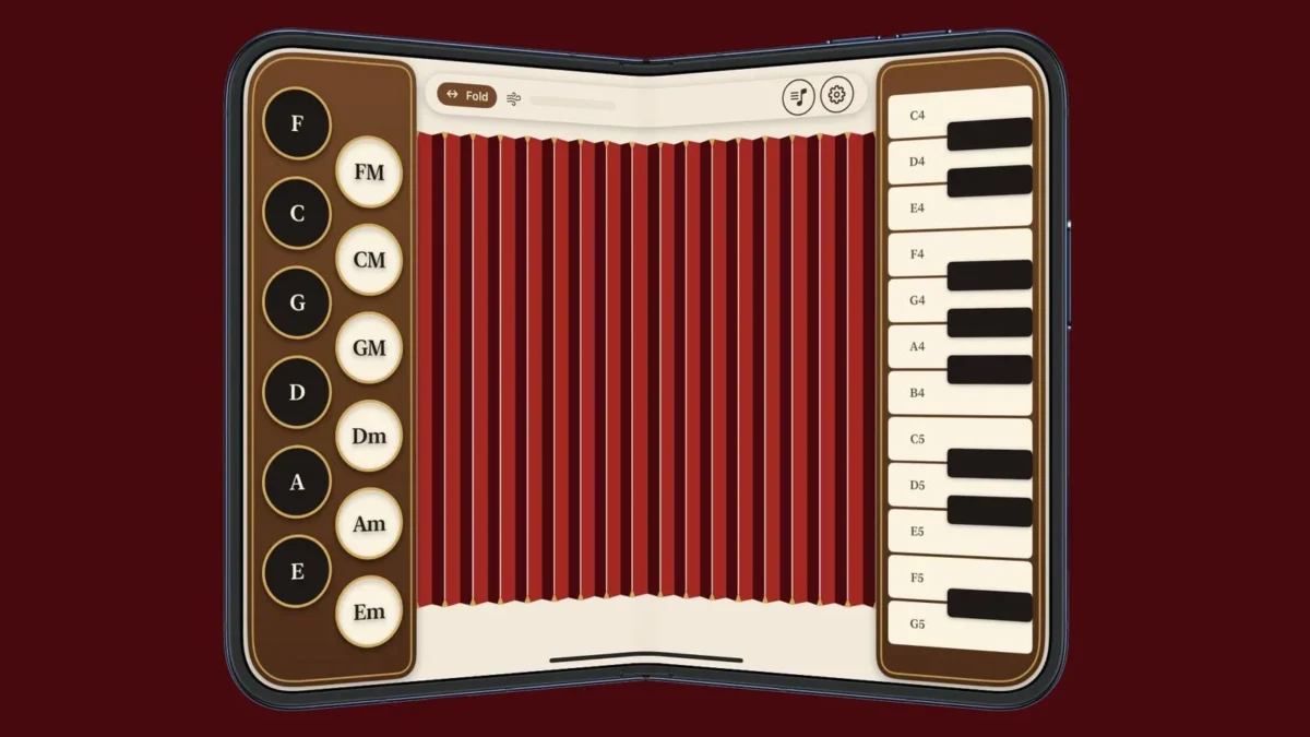 Fold Accordion؛ تبدیل آیفون Duo به آکاردئونی مجازی