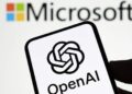 تصویری از لوگوی شرکت مایکروسافت و OpenAI