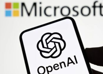 تصویری از لوگوی شرکت مایکروسافت و OpenAI