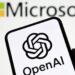 تصویری از لوگوی شرکت مایکروسافت و OpenAI