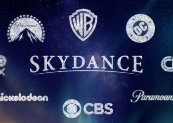تصویری از لوگوی شرکت Skydance و لوگوی شرکت هایی که صاحب آن شده است