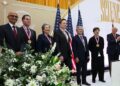 تصویری از ترامپ و مدیران فناوری در مراسم اهدای نشانهای ملی علوم و فناوری آمریکا